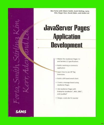 Java Server Pages Application Development - Book with CD - Excellent & Brand New