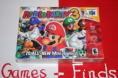 Mario Party 3  (Nintendo 64, 2001), Sealed, Actual pict, Fast combined ship, NEW