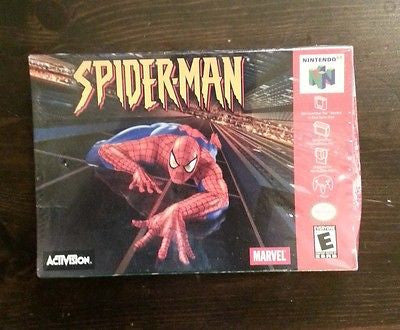 NEW FACTORY SEALED SPIDERMAN Nintendo 64 N64 SPIDER-MAN RARE COMPLETE FREE SHIP