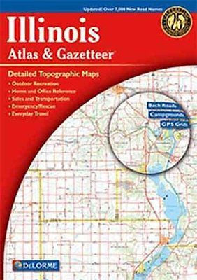 ILLINOIS ATLAS & GAZETTEER - DELORME (PAPERBACK) NEW