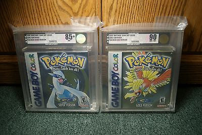 Pokemon Gold VGA 90 + Silver Version VGA 85+ (Game Boy Color, GBC LOT) Brand New