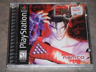 Tekken 3 COMPLETE BLACK ORIGINAL PLAYSTATION 1 2 3 PS1 PS2 PS3 NEW SEALED