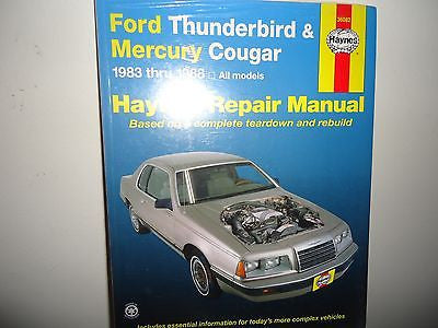 Ford Thunderbird and Mercury Cougar, 1983-1988 No. 1338 by John Haynes and...