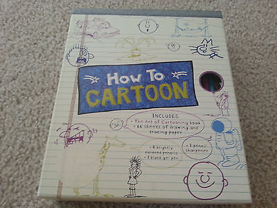 NEW! How To Cartoon-Art Of Cartooning- Robin Hall BOX SET w/pencils-marker NIB