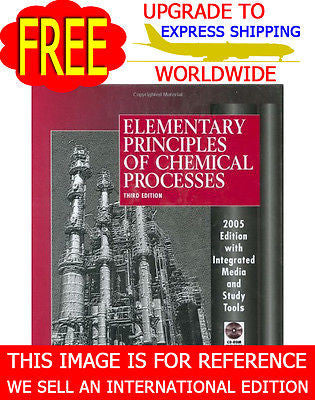 %% International Edition %% Paperback ELEMENTARY PRINCIPLES OF CHEMICAL PROCESSE