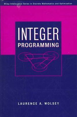 INTEGER PROGRAMMING - LAURENCE A. WOLSEY (HARDCOVER) NEW