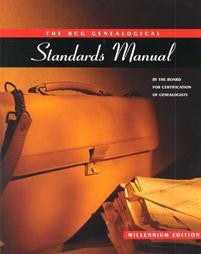 THE BCG GENEALOGICAL STANDARDS MANUAL (PAPERBACK) NEW