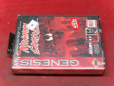 MAXIMUM CARNAGE  - Brand New / FACTORY Sealed - GENESIS GAME / RED Cartridge