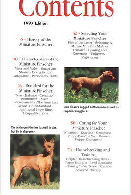 Owner's Guide to Miniature Pinschers - O'Neil -  New Hardcover  *