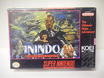 SUPER NINTENDO SNES ININDO WAY OF THE NINJA FACTORY SEALED