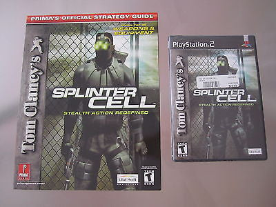 *BRAND NEW* Tom Clancy's Splinter Cell + Guide (Sony PlayStation 2, 2003)