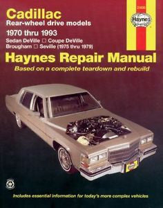 Cadillac Rear-Wheel Drive, 1970 Thru 1993 Vol. 751 by John Haynes and Haynes...