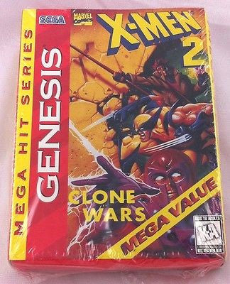 X-Men 2: Clone Wars Mega Hits (Sega Genesis, SEGA, Marvel) FACTORY SEALED - READ