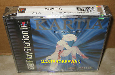 RARE PSX PS1 PLAYSTATION KARTIA THE WORLD OF FATE NEW & SEALED (Y-FOLD)