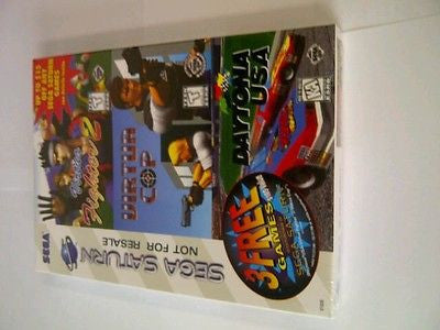 Sega Saturn 3 Pack Virtua Fighter 2 Virtua Cop Daytona USA New Sealed
