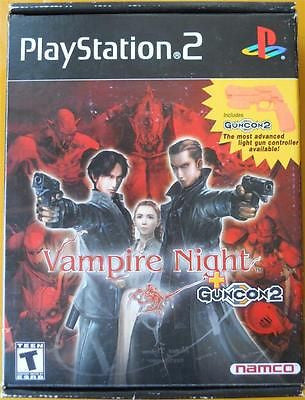 Vampire Night Video Game Guncon 2 Controller Playstation 2 PS2 2001 New Bundle