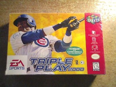 NINTENDO N64 Triple Play 2000 BASEBALL  (Nintendo 64, 1999) NEW IN BOX SEALED