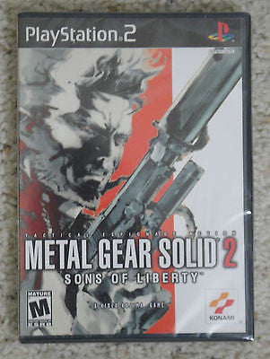 Metal Gear Solid 2: Sons of Liberty (PS2, 2001) BLACK LABEL ~ NEW SEALED Y-Fold