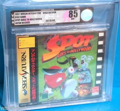 SPOT GOES TO HOLLYWOOD - SEGA SATURN JAPAN FACTORY SEALED VGA 85 SILVER COOL 7UP