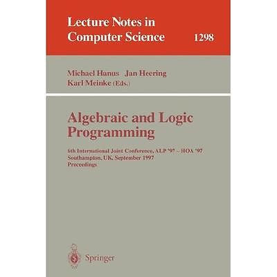 NEW Algebraic and Logic Programming: 5th International Conference, Alp '96, Aach