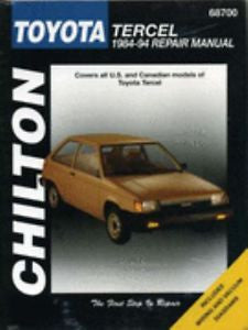 Toyota Tercel, 1984-94 by Chilton Automotive repair manual 68700