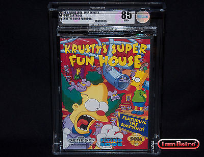 Krusty's Super Fun House SEGA Genesis Brand New Factory Sealed VGA 85 Near Mint