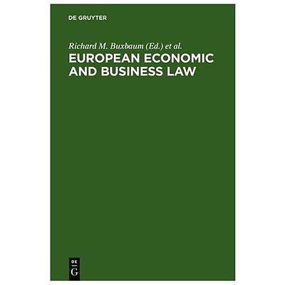 NEW European Economic and Business Law - Buxbaum, Richard M.