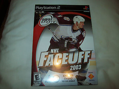 989 SPORTS NHL FACEOFF 2003 DEMO DISC  PLAYSTATION PS2  NEW