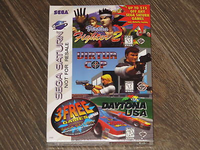 NEW Sega Saturn 3 Pack Virtua Fighter 2 Virtua Cop Daytona USA