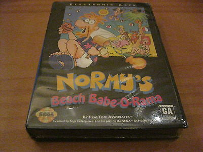 NORMY'S BEACH BABE-O-RAMA O RAMA FACTORY SEALED SEGA GENESIS GAME COMPLETE NEW