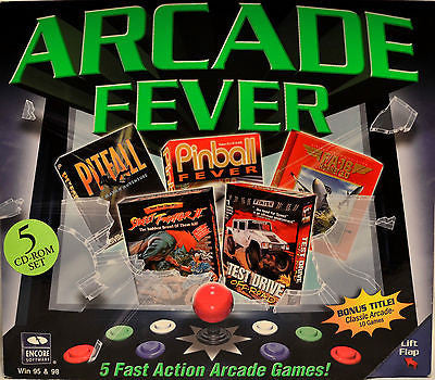 Arcade Fever Factory Sealed PC Game Bundle - Big Box Retail NIB - Rare Find