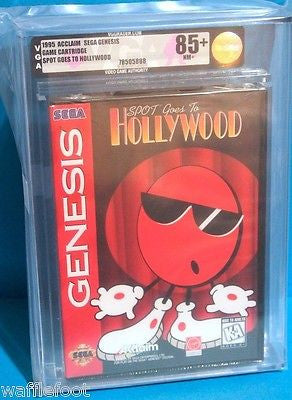 SPOT GOES TO HOLLYWOOD - SEGA GENESIS FACTORY SEALED VGA 85+ GOLD COOL 7UP