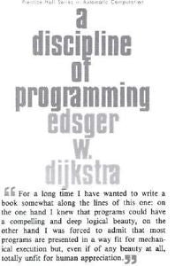 A DISCIPLINE OF PROGRAMMING - EDSGER W. DIJKSTRA (HARDCOVER) NEW