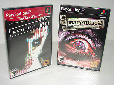 MANHUNT 1 & 2   (SONY PS2)  **NEW SEALED** PLAYSTATION 2  2 GAME LOT!!