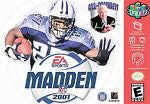 New Madden NFL 2001 N64 Video Game